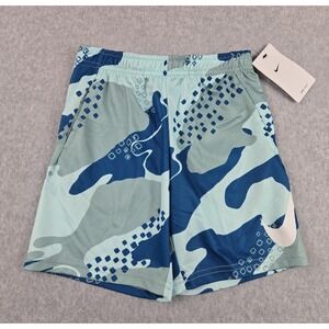 Nike Basketball Shorts Boys Size 6 (Medium) Gym Activewear Blue Logo NEW